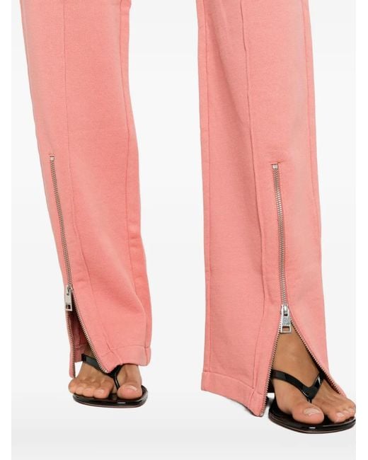 Just Cavalli Pink Drawstring Zipped-Cuff Track Pants