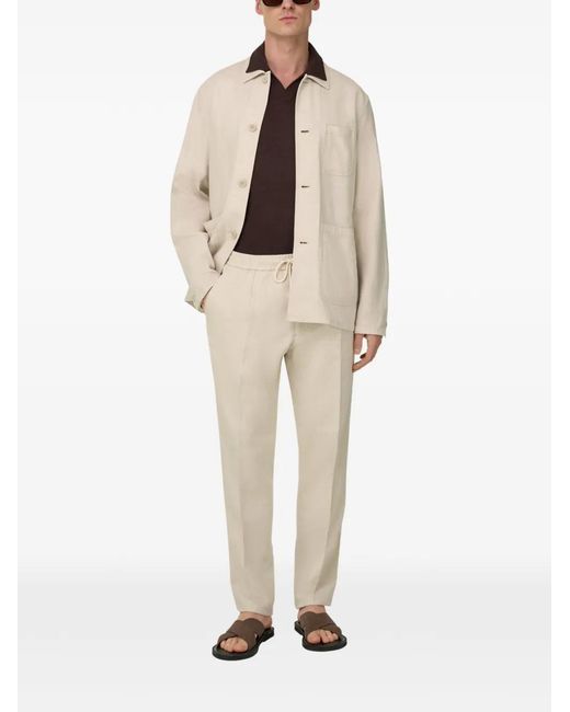 Boggi White Diagonal Shacket for men