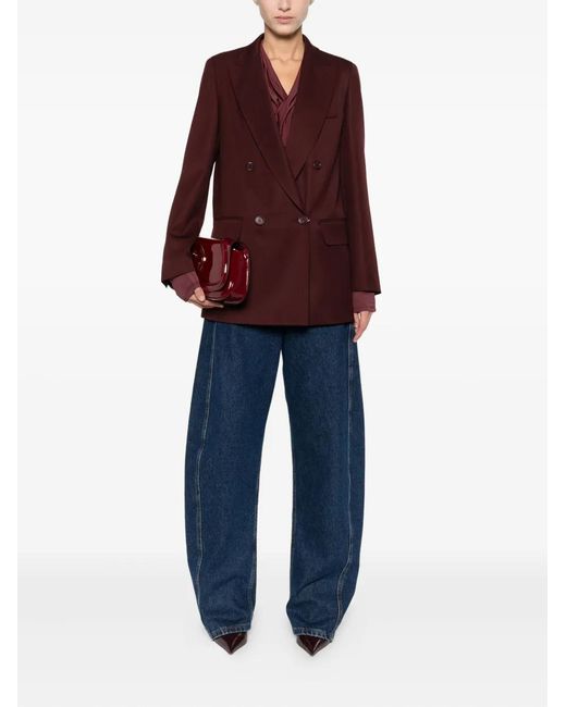 Max Mara Purple Double-Breasted Blazer