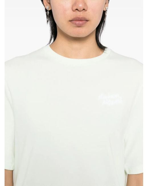 Maison Kitsuné White Handwriting Comfort Tee-Shirt Clothing
