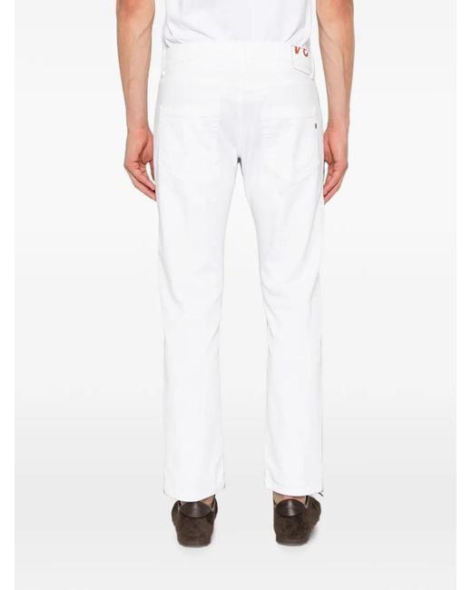 Dondup White Mius Distressed Jeans for men