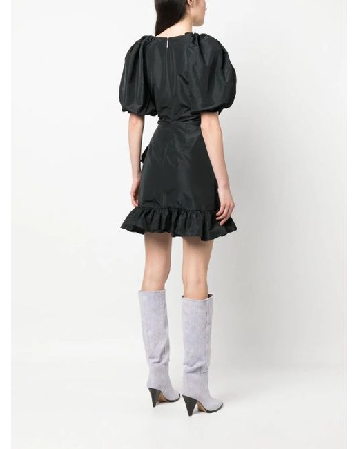 MSGM Black Dress With Balloon Sleeve