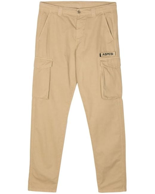 Aspesi Natural Tapered-Leg Cargo Trousers for men