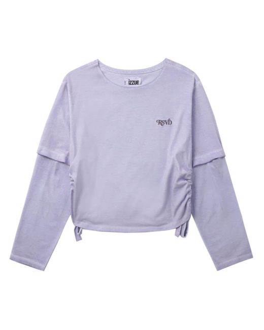 Izzue Purple Logo-embroidered Cotton T-shirt