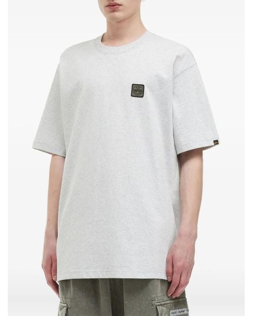 Alpha Industries White Patch-Pocket Tee for men