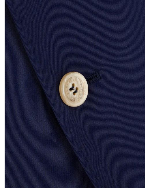 Brunello Cucinelli Blue Single-Breasted Silk Jacket for men