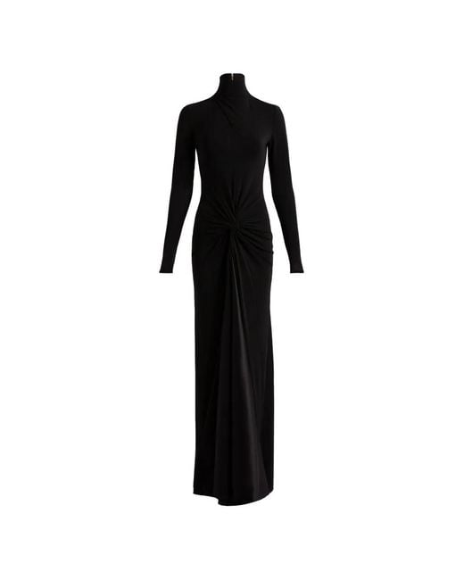Silvia Tcherassi Black Birdy Knotted Cut-Out Maxi Dress