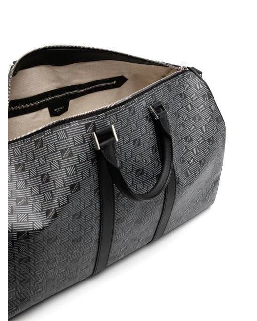 Moreau Black Signature Canvas Boston Travel Bag