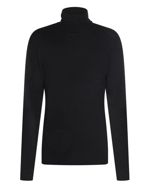 Thom Krom Black High-Neck Long-Sleeve Sweater for men