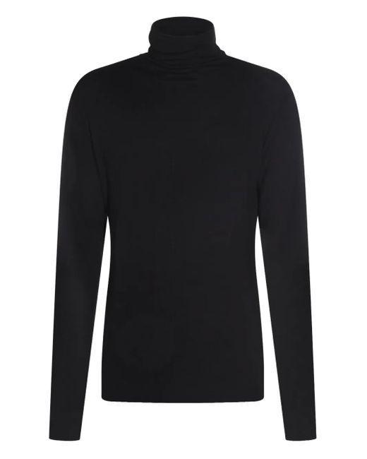 Thom Krom Black High-Neck Long-Sleeve Sweater for men