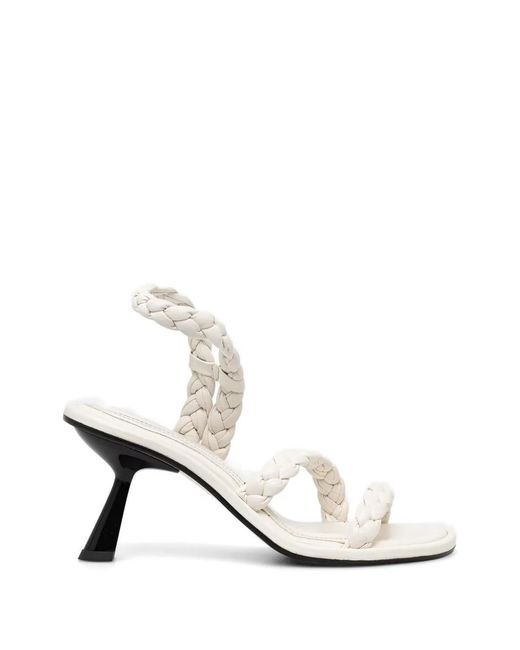 Souliers Martinez White Sandales Isa À Design Tressé