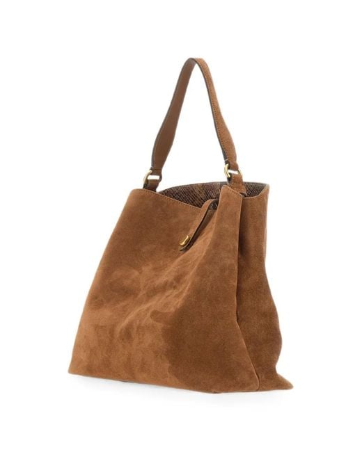 Gianni Chiarini Brown Fiona Suede Tote Bag