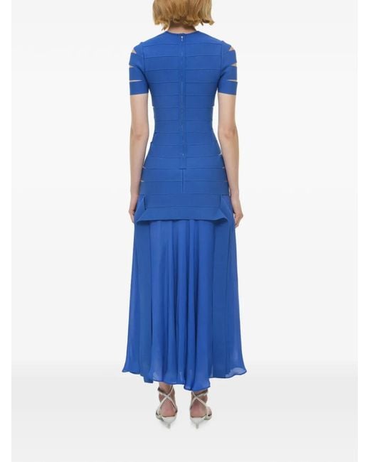 Jonathan Simkhai Blue Laken Cut-Out Knit Maxi Dress