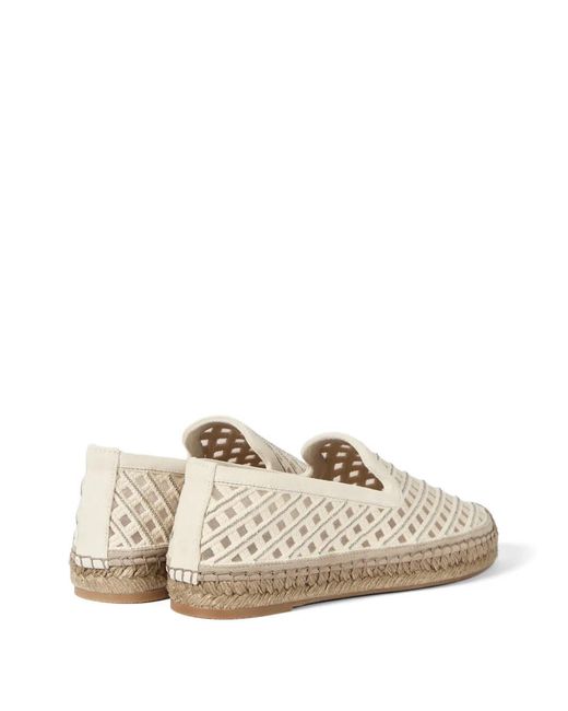 Brunello Cucinelli White Precious Net Espadrilles