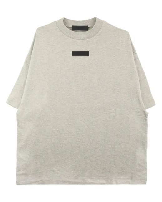 Fear Of God Gray Logo-appliqué Cotton T-shirt for men