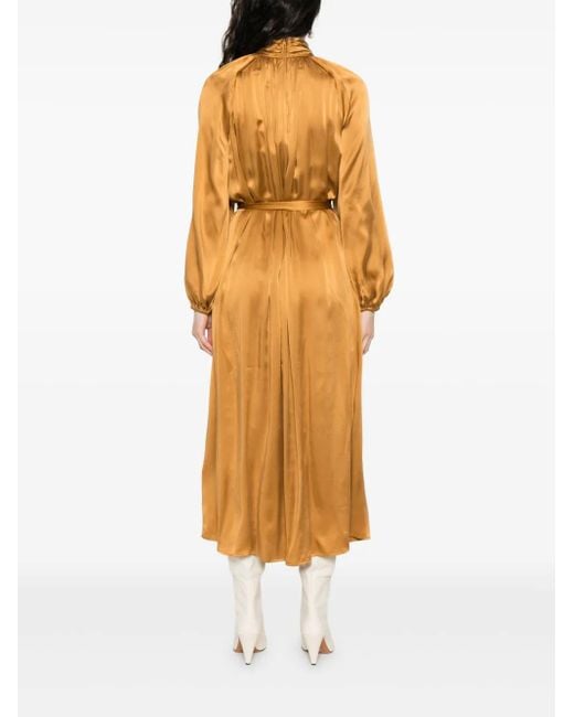 Zimmermann Orange Hypnotic Twist Sheath Midi Dress