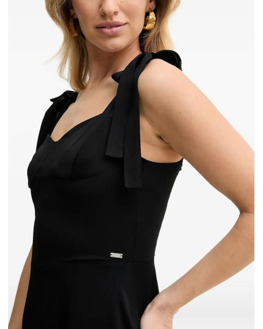 Abito Midi Con Spalline Annodate di ARMANI EXCHANGE in Black