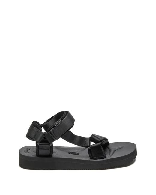 Suicoke Black Depa Ankle-Strap Sandals
