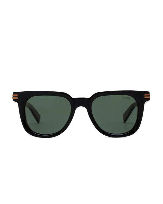 Zegna Sonnenbrille Mit Eckigem Gestell in Green für Herren