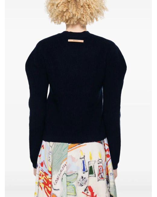 J.W. Anderson Blue Puff-Sleeves Sweater