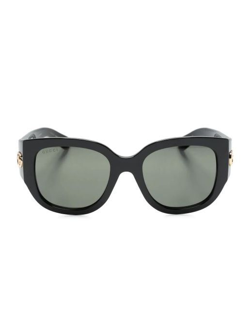 Gucci Gray Square-Frame Sunglasses