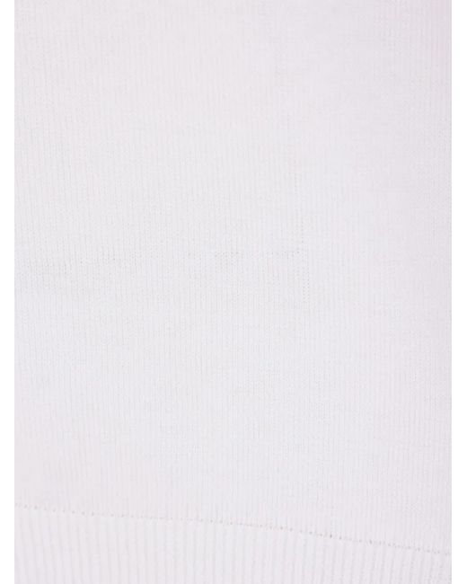 Roberto Collina White Knitted Cotton Polo Shirt for men