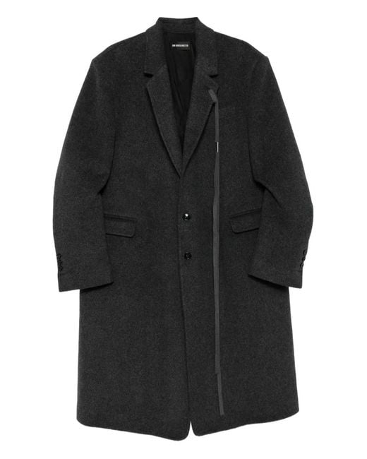 Ann Demeulemeester Black Single-Breasted Coat for men