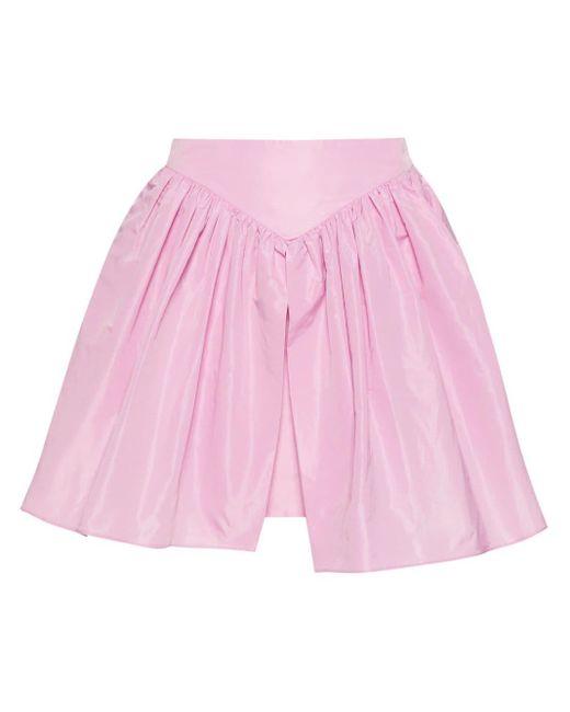 Pinko Pink Flared Taffeta Miniskirt