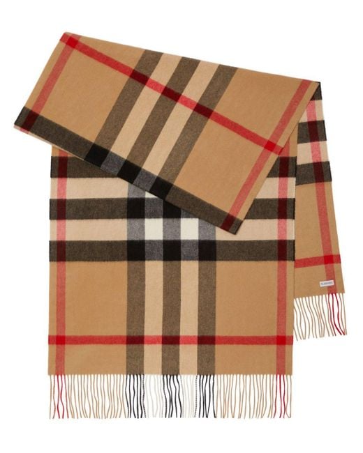 Burberry Brown House Check-pattern Cashmere Scarf
