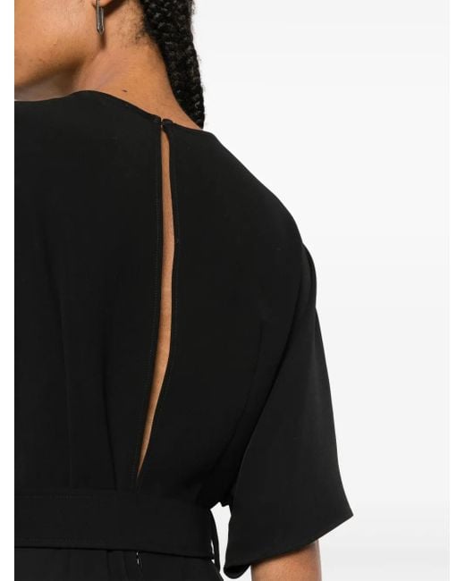 P.A.R.O.S.H. Black Wide-Leg Cargo Jumpsuit
