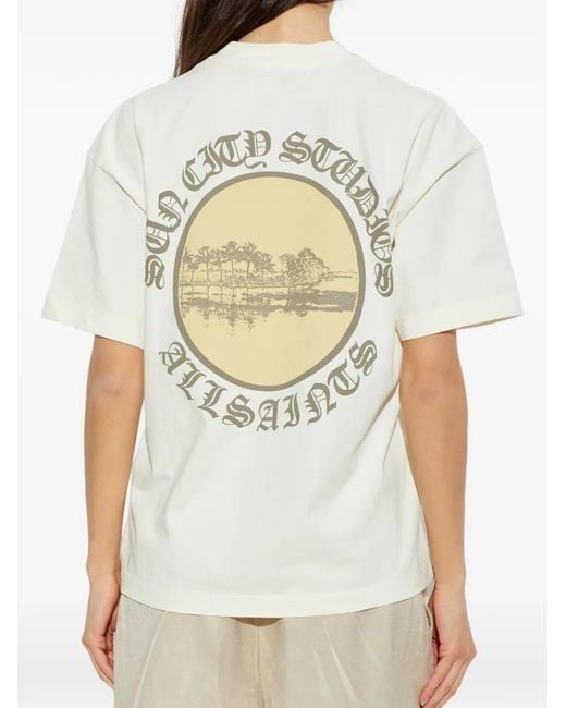 AllSaints White Sun City T-Shirt