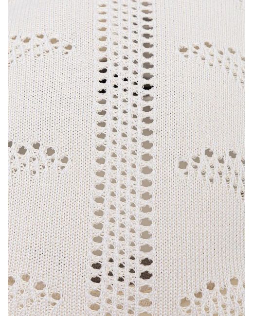 Kangol White Eyelet-Knit Flat Cap