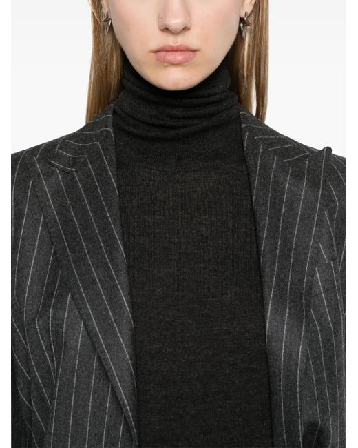 Max Mara Black Cashmere Turtle-Neck Sweater