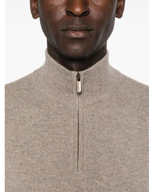 Bompard Brown Zip-Fastening Sweater for men