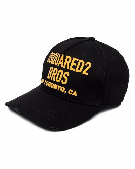 DSquared² Black Logo-embroidered Baseball Cap for men