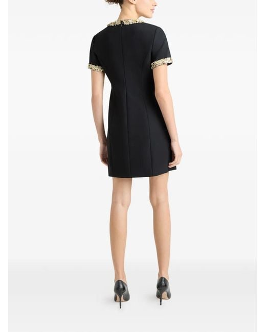 Cinq À Sept Black Maelle Embellished Mini Dress