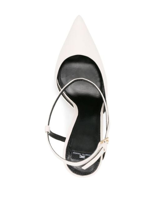 Zapatos de tacón con tira trasera Elisabetta Franchi de color White