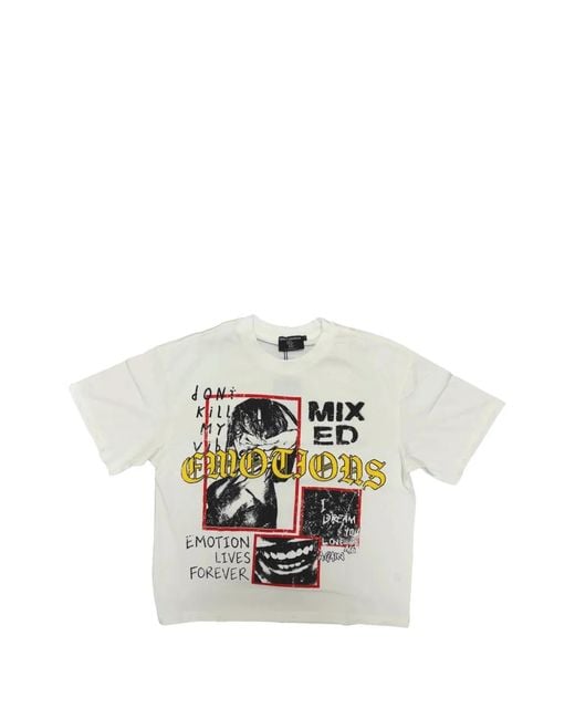 Mixed Emotions White Forever Graphic-Print T-Shirt for men