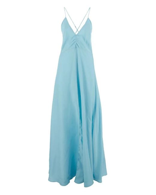 Forte Forte Blue Habotai Silk Dress
