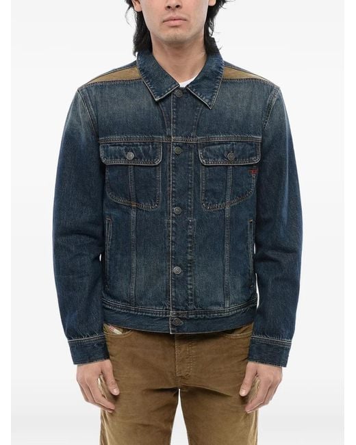 DIESEL Blue D-Barcy Denim Jacket for men