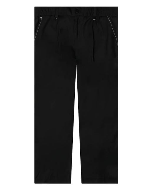 AWAKE NY Black Contrast-Stitching Trousers for men