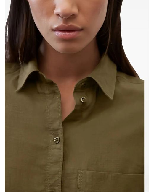 Marc O' Polo Green Button-Up Long-Sleeve Shirt