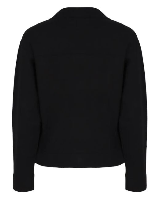 Max Mara Black Button-Fastening Pocket Jacket