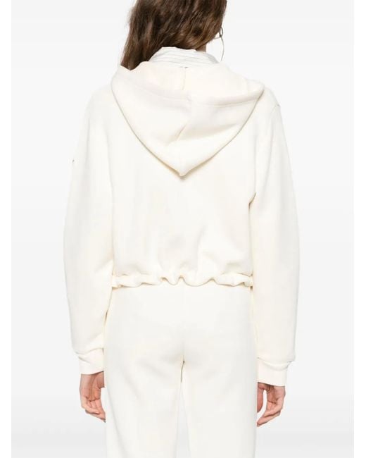 Moncler Hoodie Met Gebreide Zak in het White
