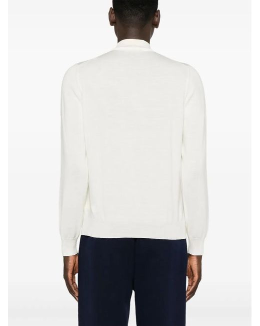 Fileria White Virgin-Wool Sweater for men