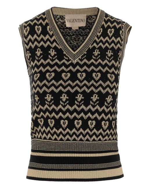 Valentino Garavani Black Knit Vest