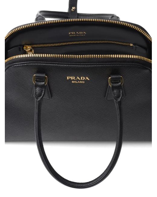 Prada Black Medium Saffiano Leather Tote Bag