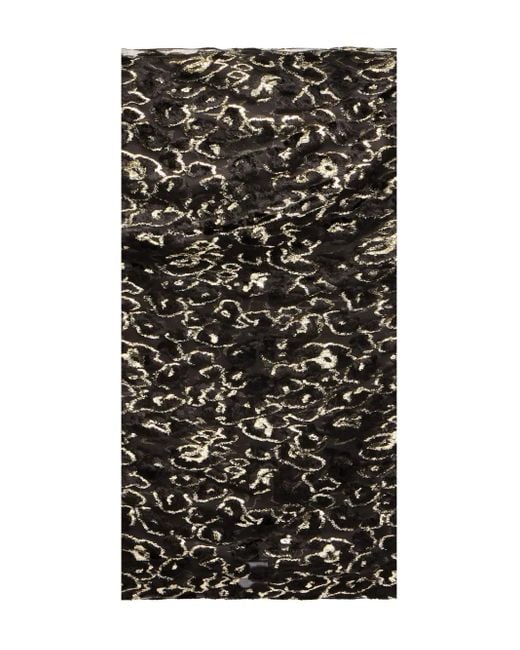 Roberto Cavalli Black Silk Scarf