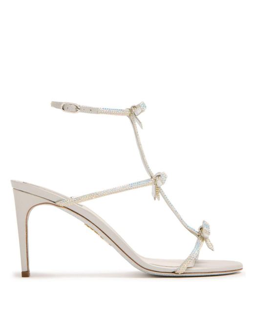 Rene Caovilla White Catherina Embellished Sandals