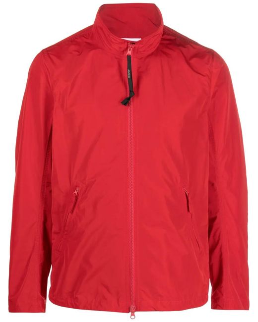 Aspesi Red High-Neck Zip-Up Jacket for men